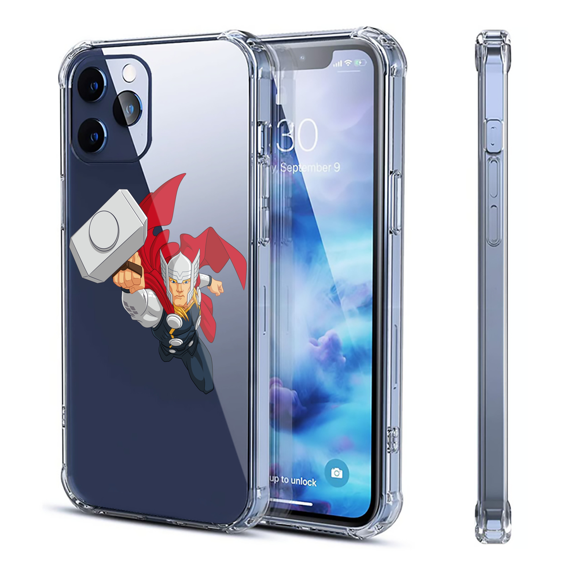 （画像用） アベンジャーズ The Avengers 【iPhone 12シリーズ対応】透明スマホケース（クリアソフトケース）
